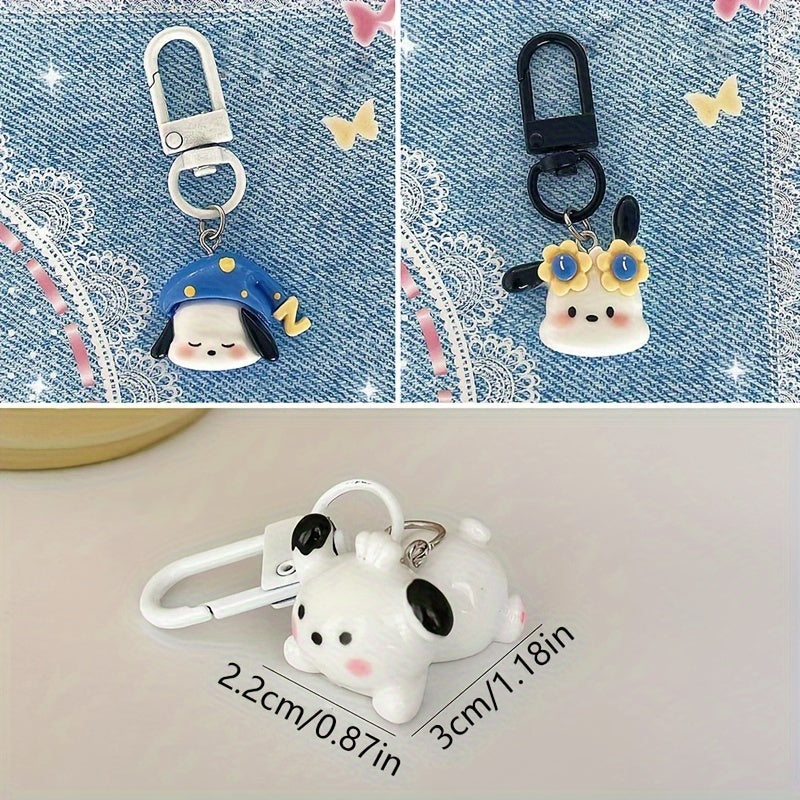Cartoon Pochacco Dog Keychain Pendant Cute Animal Doll