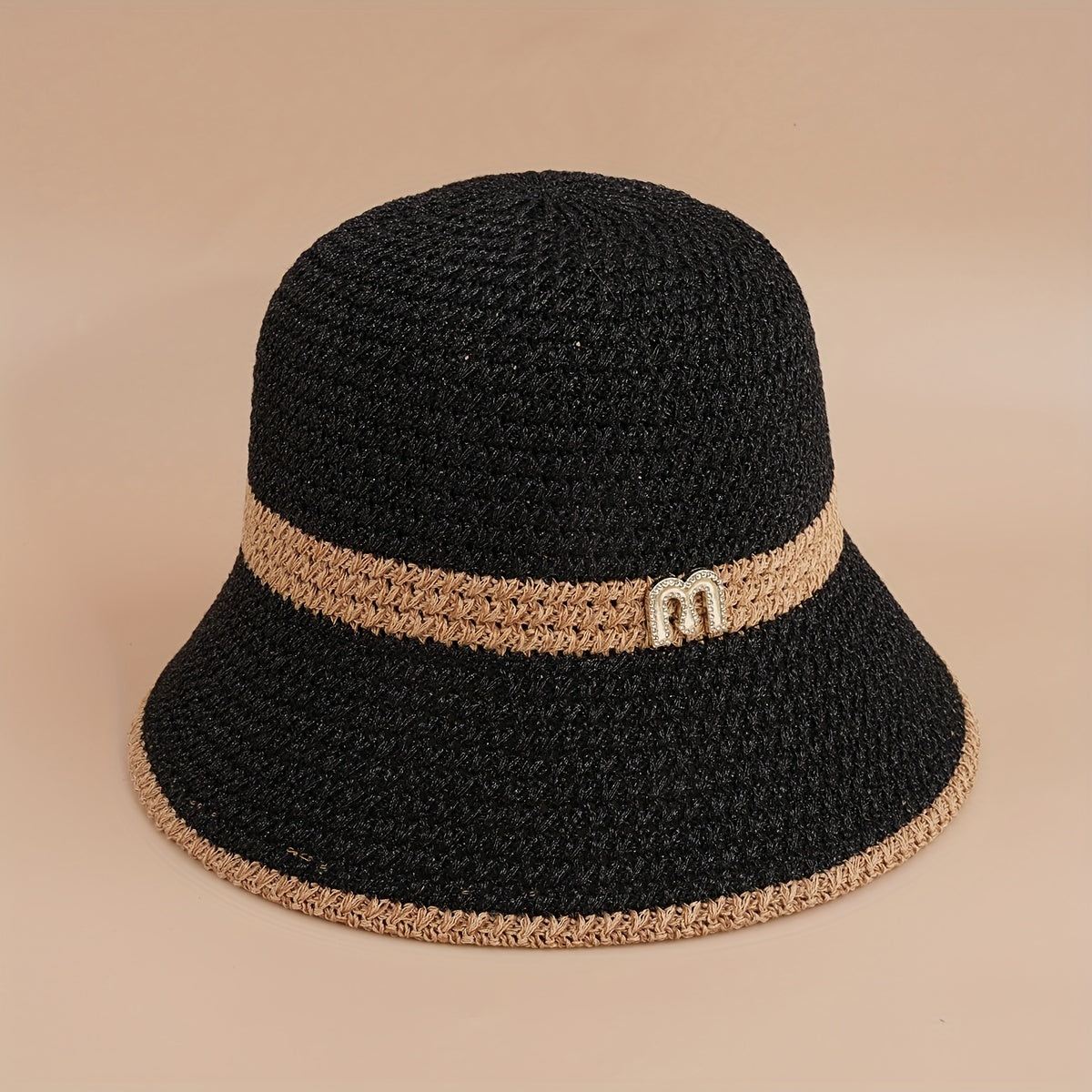 Retro Hollow Summer Sunscreen Bucket Hat British M Mark