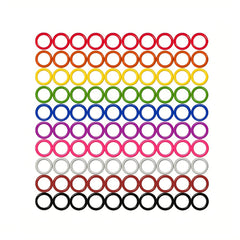 100pcs Round Stitch Markers Set Colorful Knitting Crochet Locking Accessories
