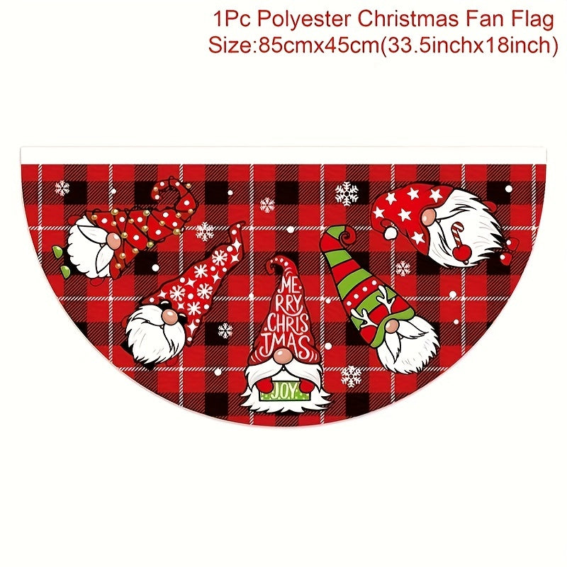 Christmas Outdoor Fan Banner Santa Claus Snowman Elk Christmas Home Decoration