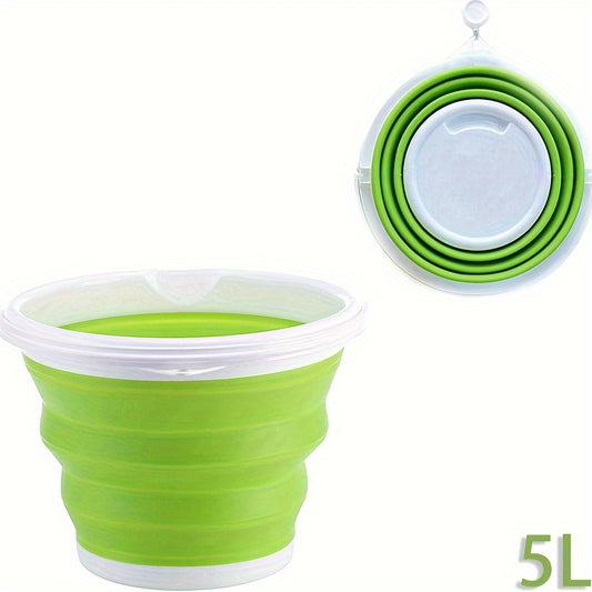 1pc Foldable Fishing Barrel 5L 1 32gal Collapsible Bucket