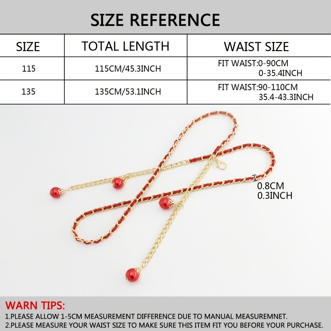 Faux Pearl Waist Chain Dress Accessories Metal Belt