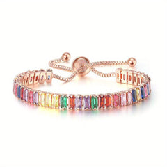 Zircon Tennis Bracelet Adjustable Hand Jewelry