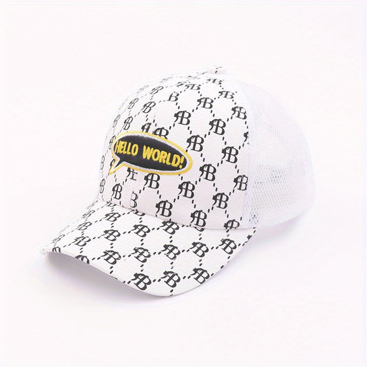 Kids Letter Embroidery Baseball Cap Mesh Sun Protection Hat