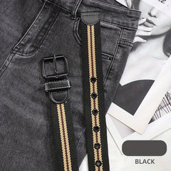 Canvas Belt Men's Decorative Jeans Punching Belt for Young Students