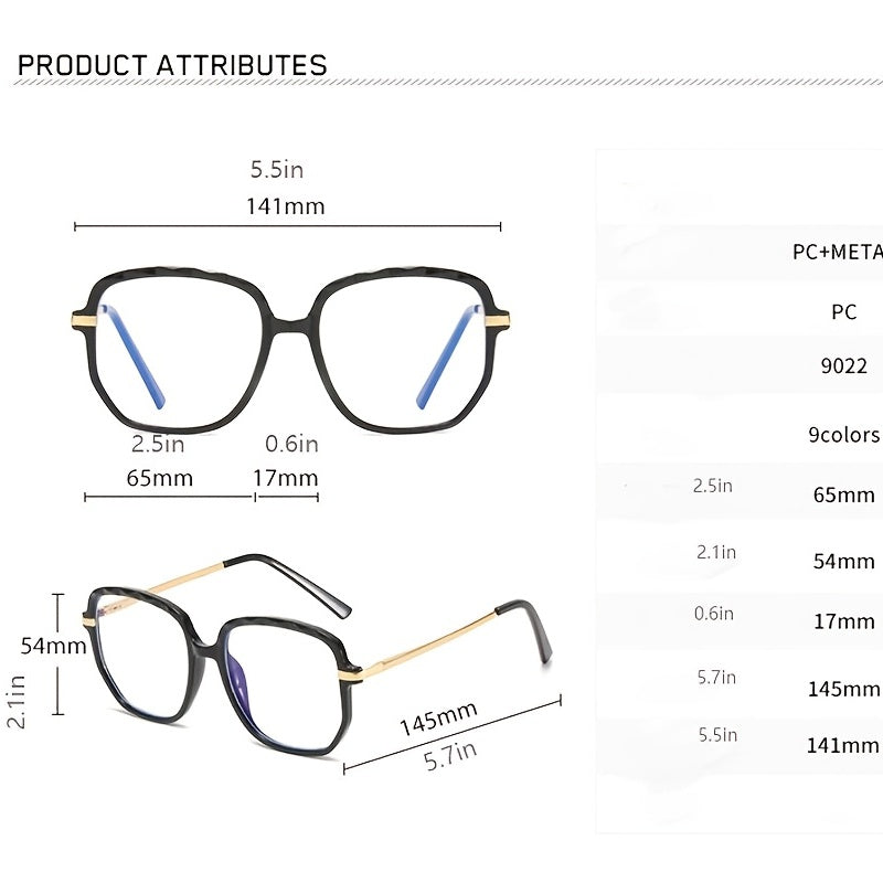 Vintage Crystal Metal Gradient Lady Glasses
