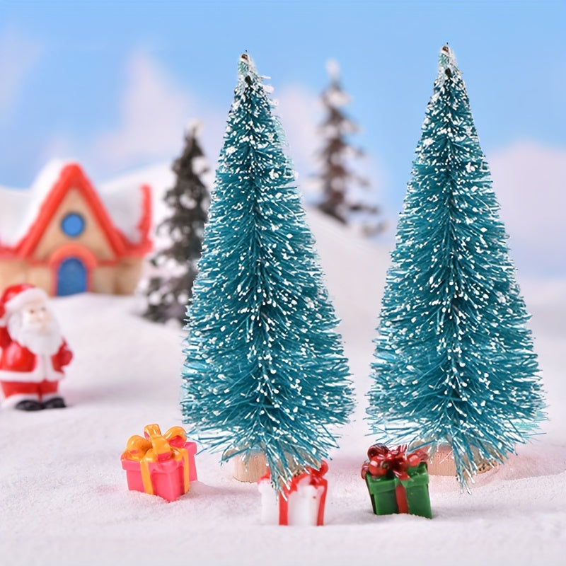6pcs Sky Christmas Tree Sand Table Snowy Decoration PVC