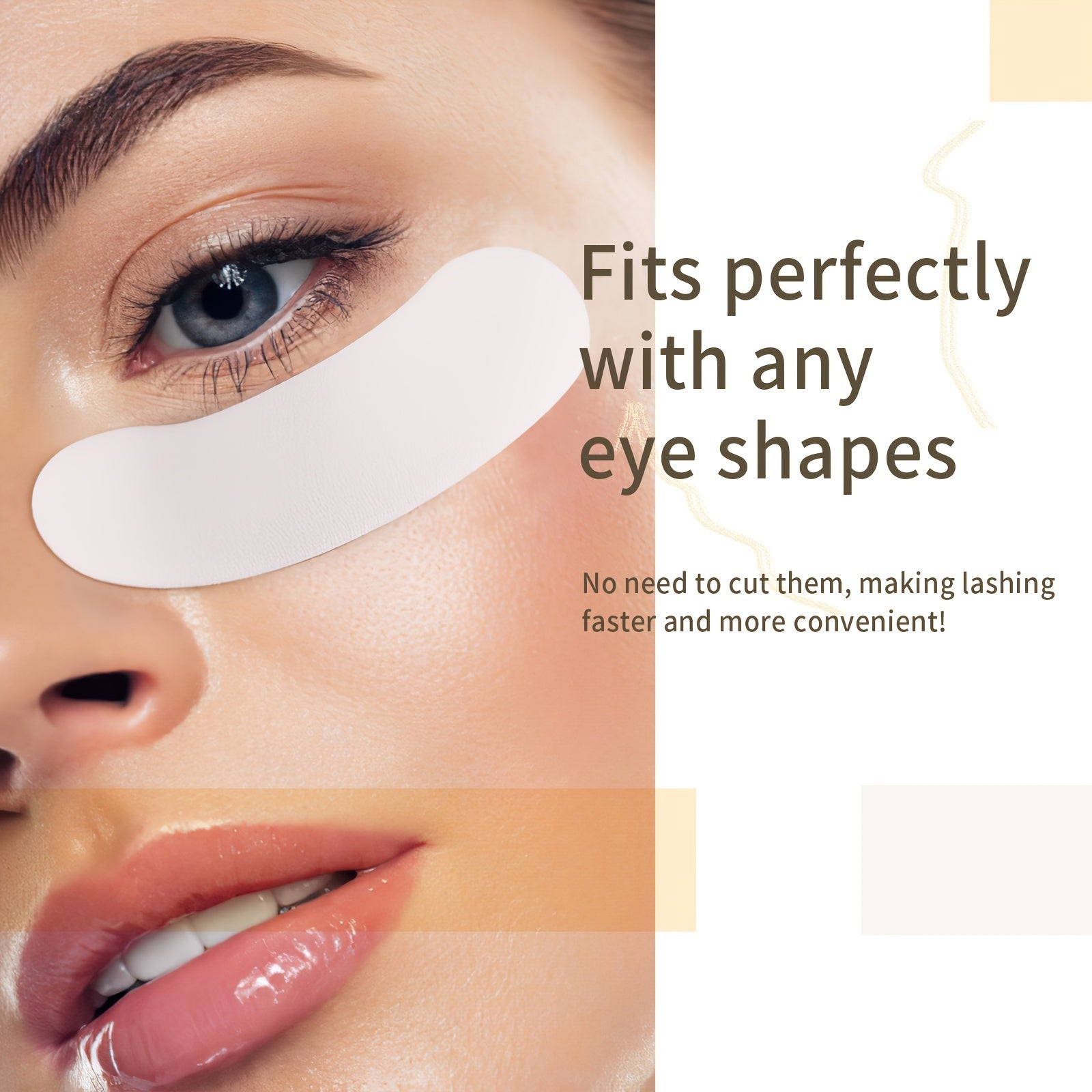 100 Pcs Hypoallergenic Foam Eye Pads for Lash Extensions