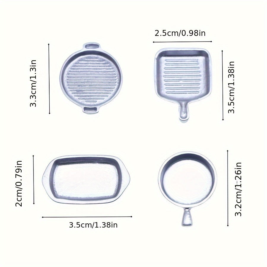 Toy Steak Frying Pan Set Plastic Kitchen Baking Tray DIY Home S