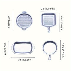 Toy Steak Frying Pan Set Plastic Kitchen Baking Tray DIY Home S