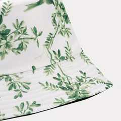 Retro Print Pattern Double-sided Bucket Hat Unisex Spring Summer Sun Protection