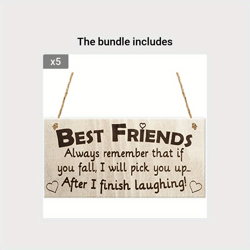 Friends Friendship Wooden Hanging Sign For Coworkers Birthday Gift