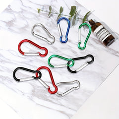 10pcs Mini Carabiner Keychain Aluminum Alloy Spring Snap Hook Clip Keychains
