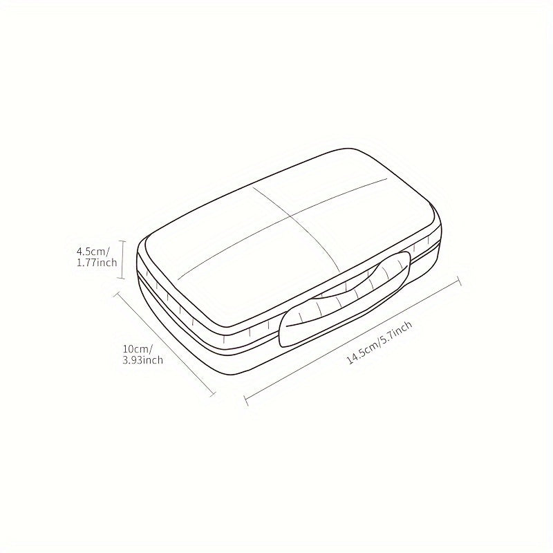 Travel Pill Dispenser Airtight 8 Compartments