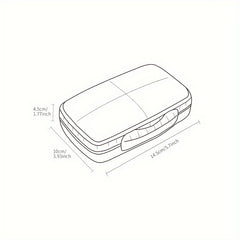 Travel Pill Dispenser Airtight 8 Compartments