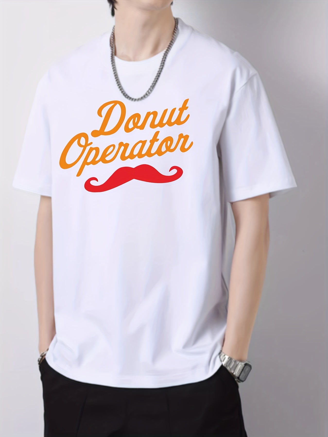 Men's Cotton Letter Print Graphic Tee