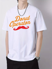 Men's Cotton Letter Print Graphic Tee