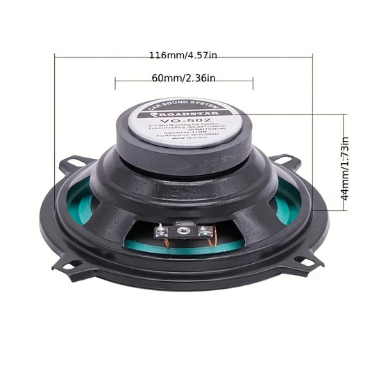 KUERL 12.7cm HIFI Coaxial Speaker 100W 2-Way Car Audio Music Stereo Green