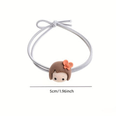 Cartoon Girl Hair Tie Hair Rope High Elasticity No Damage To Hair For Girls