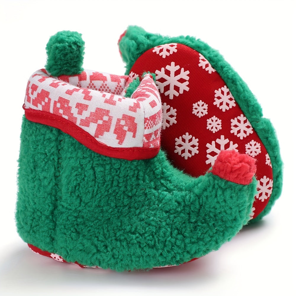 Christmas Theme Cozy Boots for Baby Boys and Girls