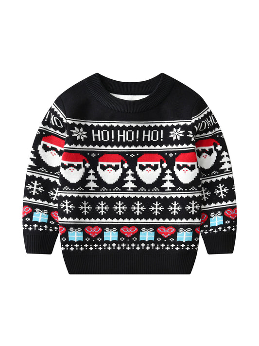 Christmas Santa Boys Knitted Sweatshirt