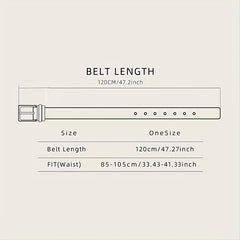 Men's Yellow Buckle Belt PU Leather