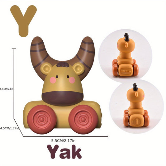 Soft Rubber Toy Cars Animals Letters Educational Toys