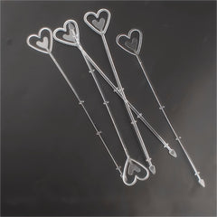 Metal Flower Fork Bundle Clip Golden Plated Sticker Gift Card