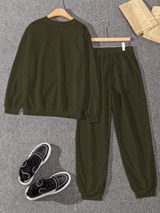 Men's Casual Sweatshirt & Sweatpants Set for Autumn
