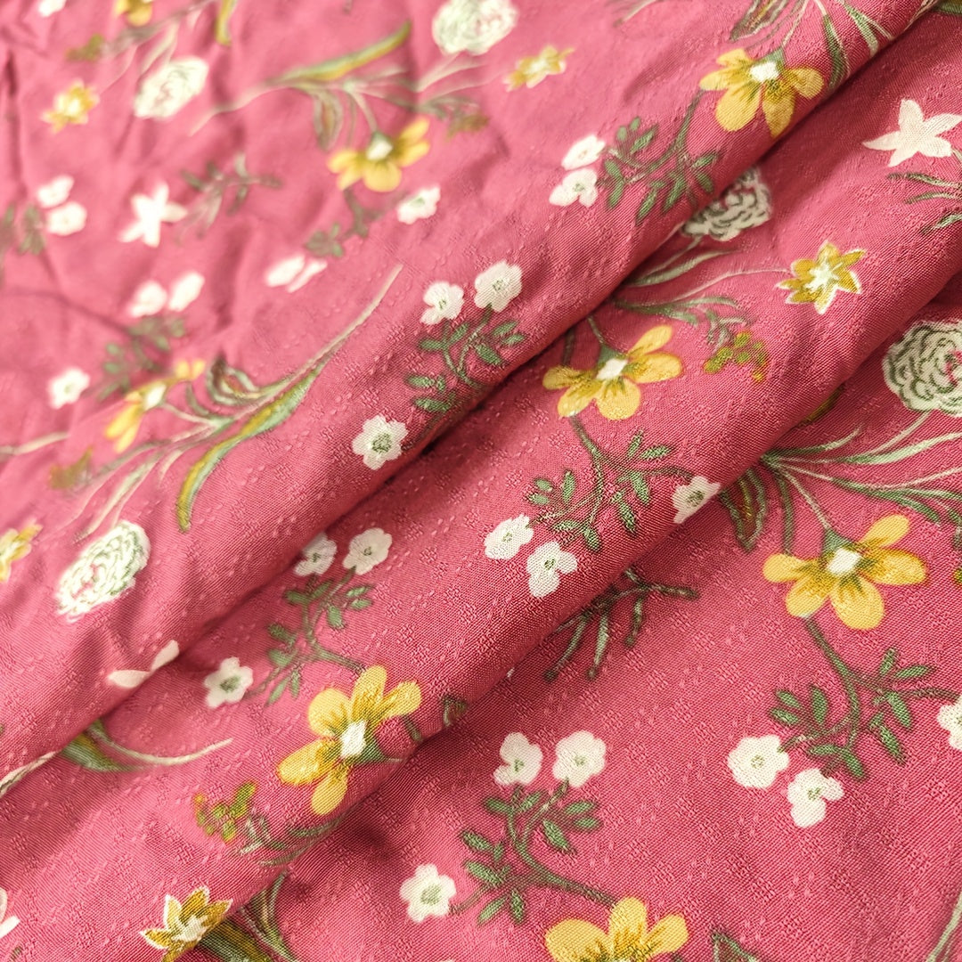 1yd Jacquard Faux Cotton Fabric for Diy Clothing