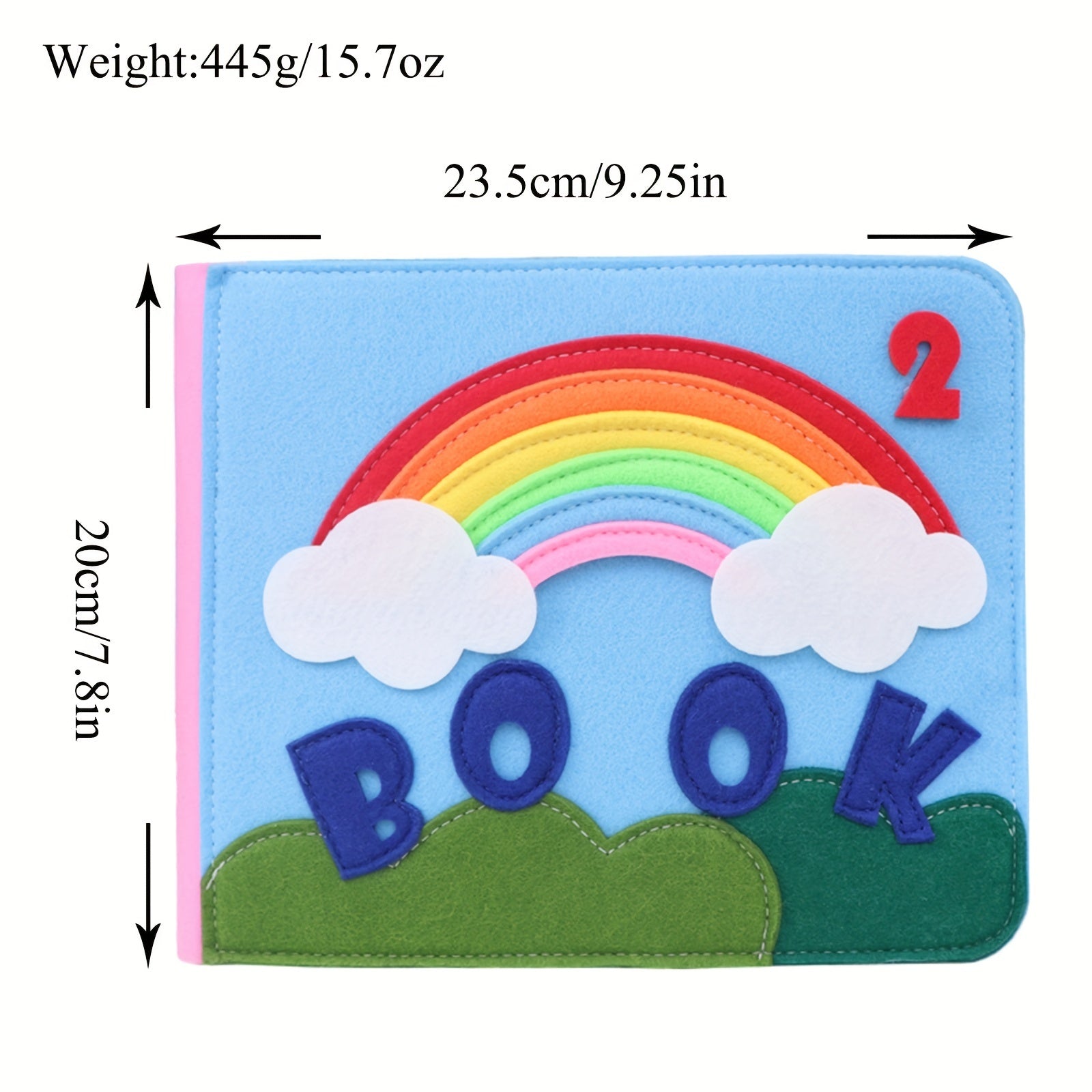 Washable Toddlers Busy Board 3D Baby Cloth Book Early Learning Education Toys