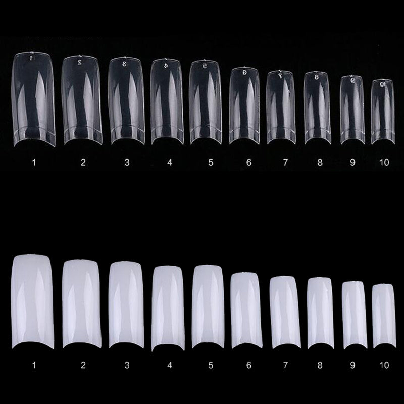 French Nail Tips 500 Pcs Half Cover False Nails
