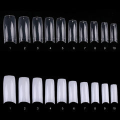 French Nail Tips 500 Pcs Half Cover False Nails