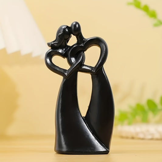 Heart to Heart Couple Figurine Resin Love Decor for Home & Office