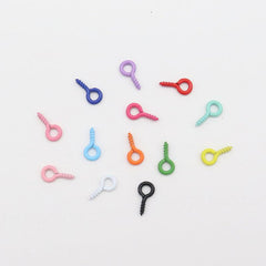 100pcs Metal Paint Sheep Eye Nails Screws Horn Nails DIY Jewelry Accessories