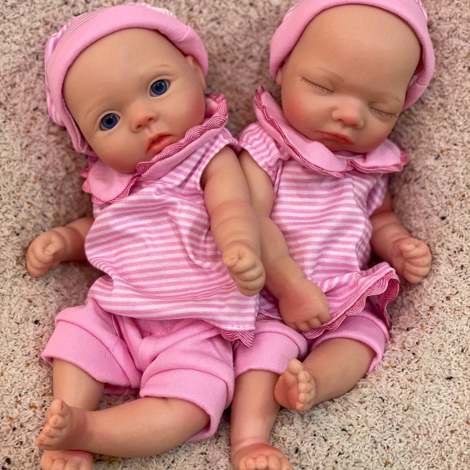 Soft Touch Bebe Reborn Sisters with Artistic Paint