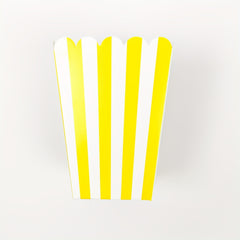 12 Pcs Striped Paper Popcorn Boxes Candy Box Picnic Snacks Boxes