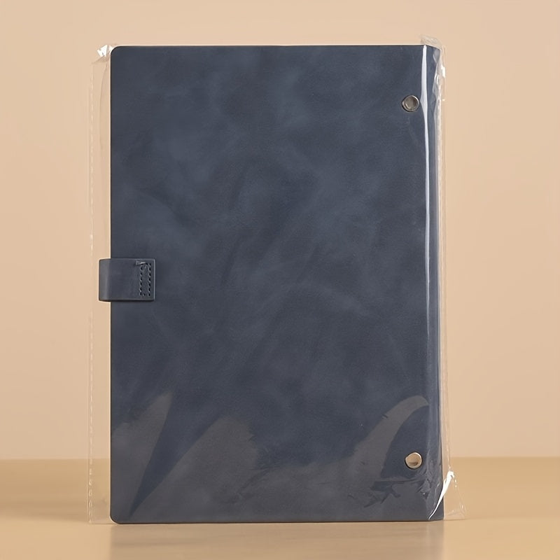 Vintage A5 Loose Leaf Notebook w/ PU Cover, College Ruled Paper