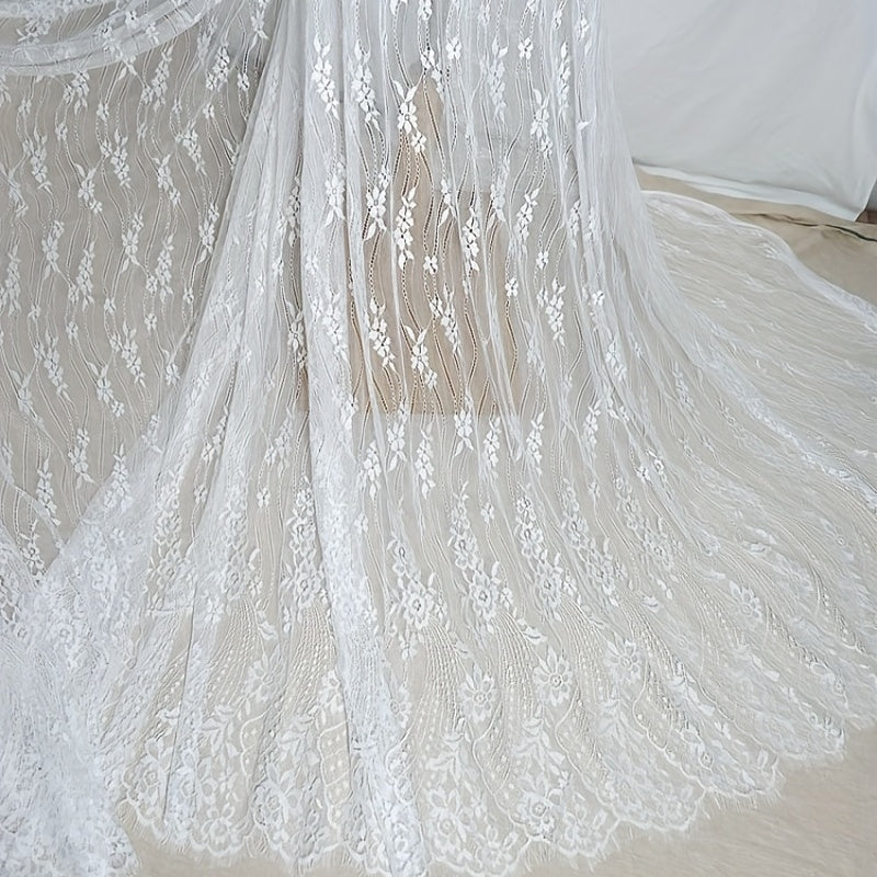3m Long Eyelash Lace DIY Clothing Dress Wedding Curtain Material