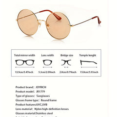 Retro Round Frame Men's Sunglasses Anti UVA UVB