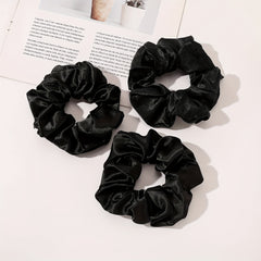 8pcs Large Satin Scrunchie Hair Tie Solid Silky Hair Rope Female Hair Accessorie