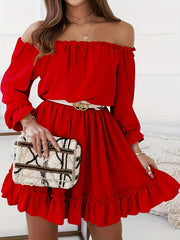  Sexy Dress Women's Off Shoulder Midi Dress