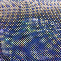 Rainbow Rhinestone Mesh Fabric for Arts & Crafts