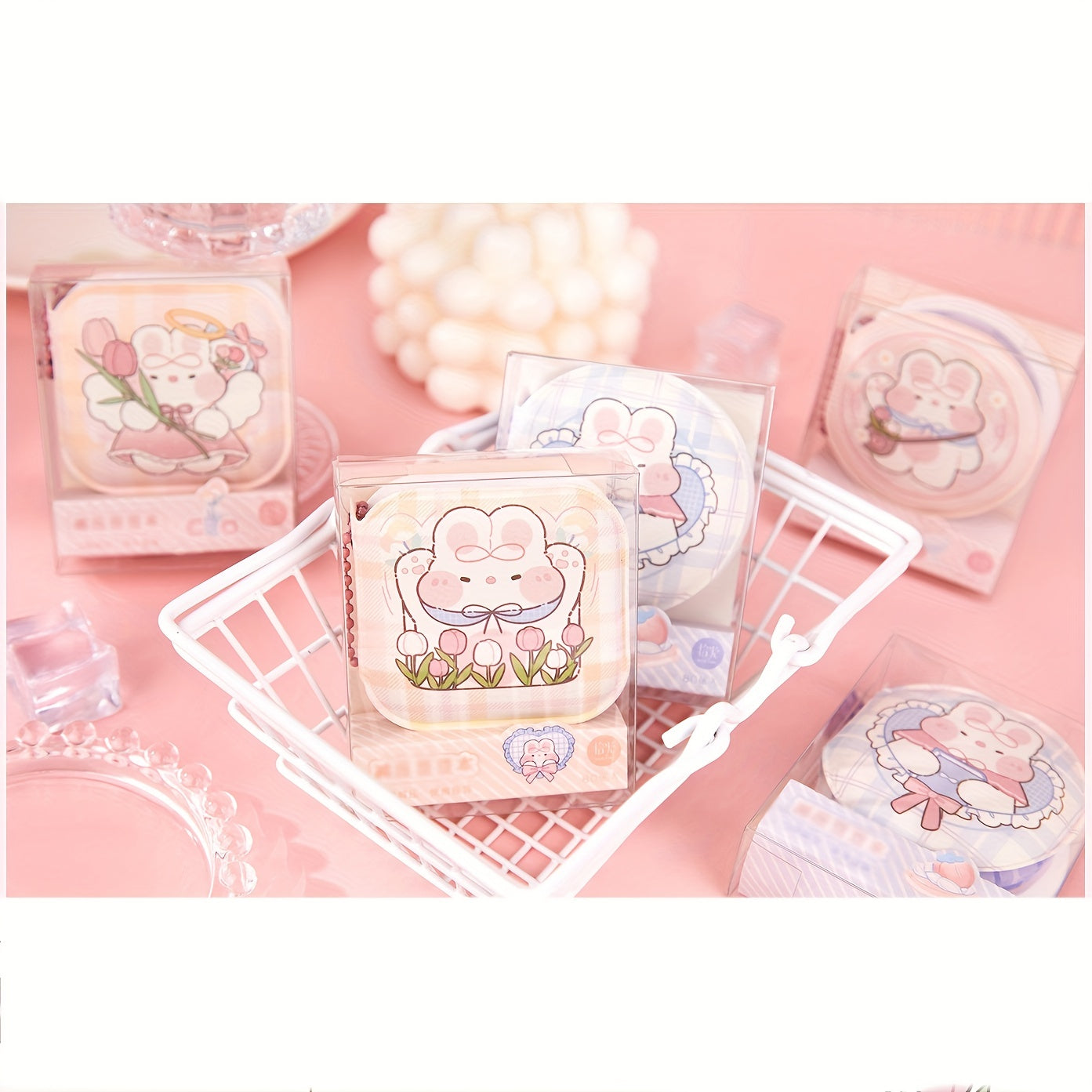 Colorful Rabbit Patterns Notebook Cute Pocket Notepad