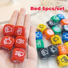 5pcs Acrylic Scissor Paper Rock Game Dice For Friends