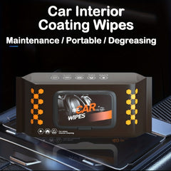 80pcs Car Interior Cleaning Wipes for Surface Panels Plastic Leather