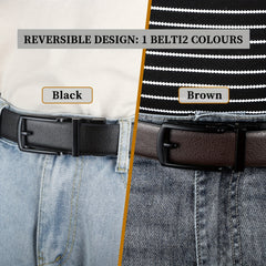 Adjustable Leather Hole Belt For Men