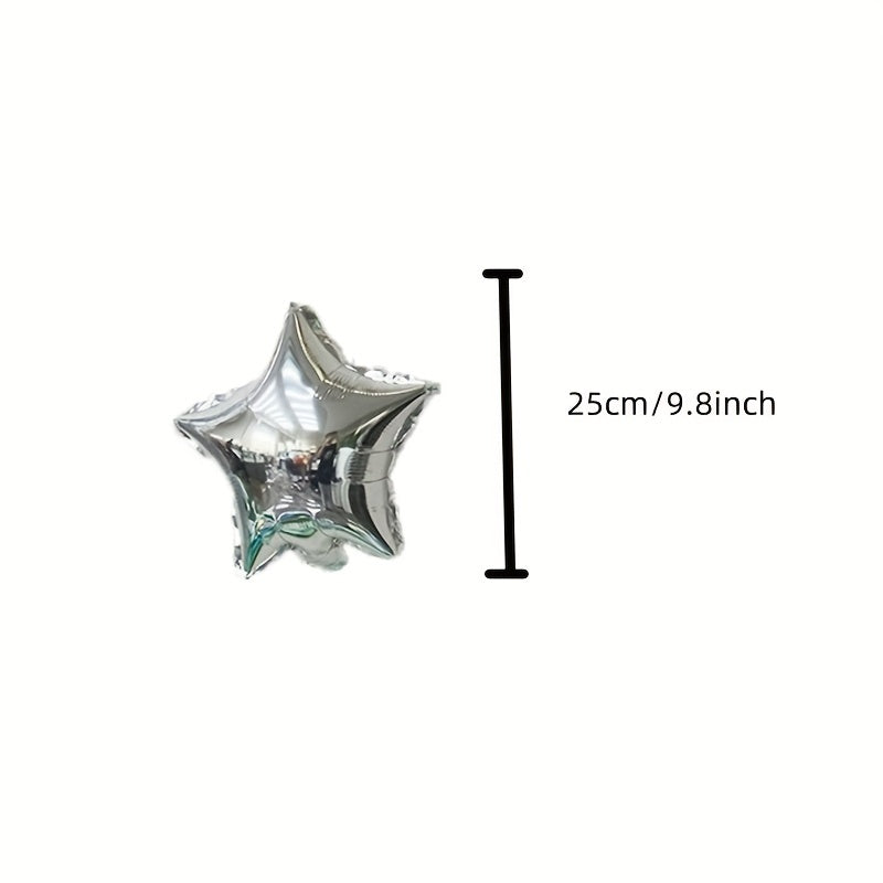 18 inch Five pointed Star Heart shaped Aluminum Film Balloon