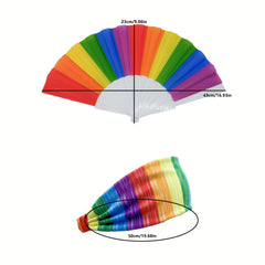 Rainbow Fan & Headband Combo Pride Month Accessories