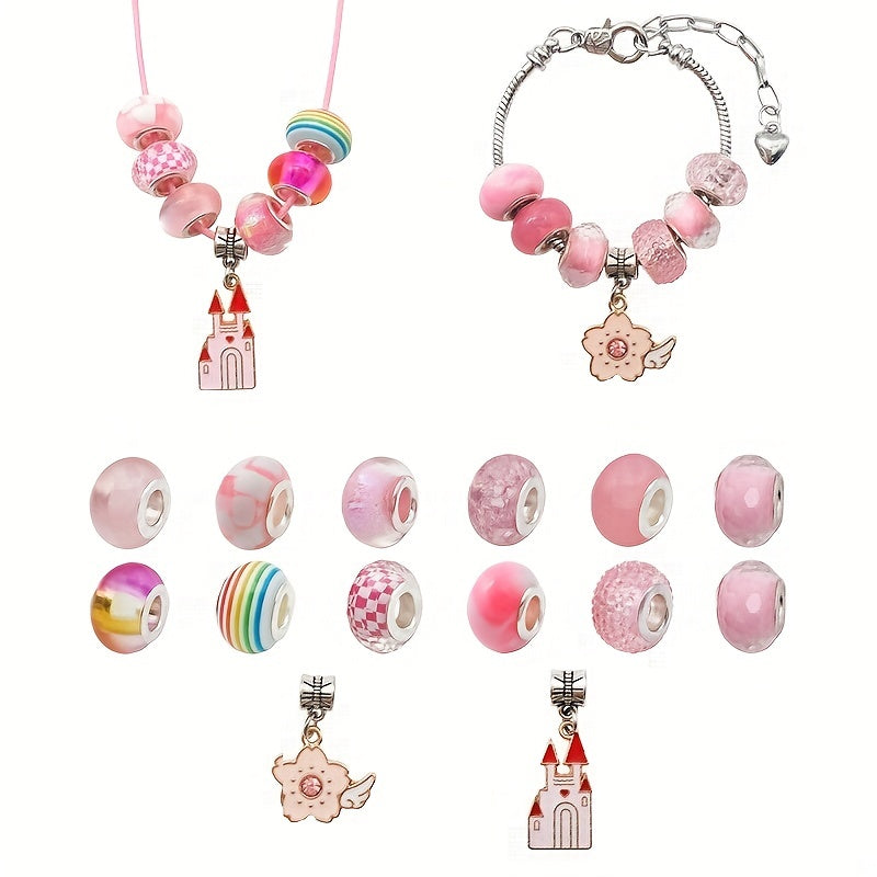 DIY Bracelet & Necklace Craft Kit - Beads Charms Bracelets Supplies